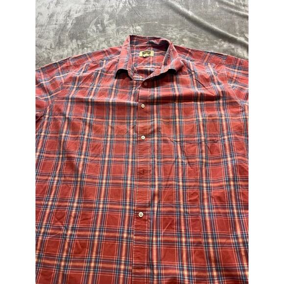 Foundry Shirt Mens 3XL XXXL Red Plaid Short Sleeve Button Down comfort stretch‎ - Picture 1 of 6